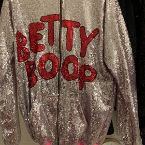 Betty Boop sequin bomber jacket